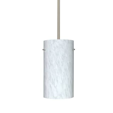 Besa Lighting Stilo 12 Stem Pendant, Carrera, Satin Nickel Finish, 1x11W LED 1TT-412019-LED-SN
